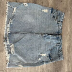Women's Distressed Denim Skirt
